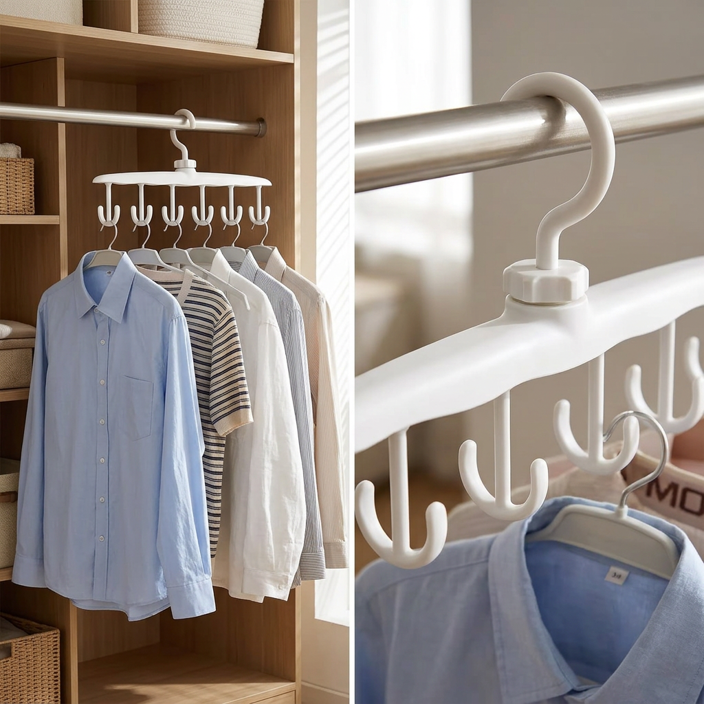 COLOUR:White - close view showing the hooks and rotation