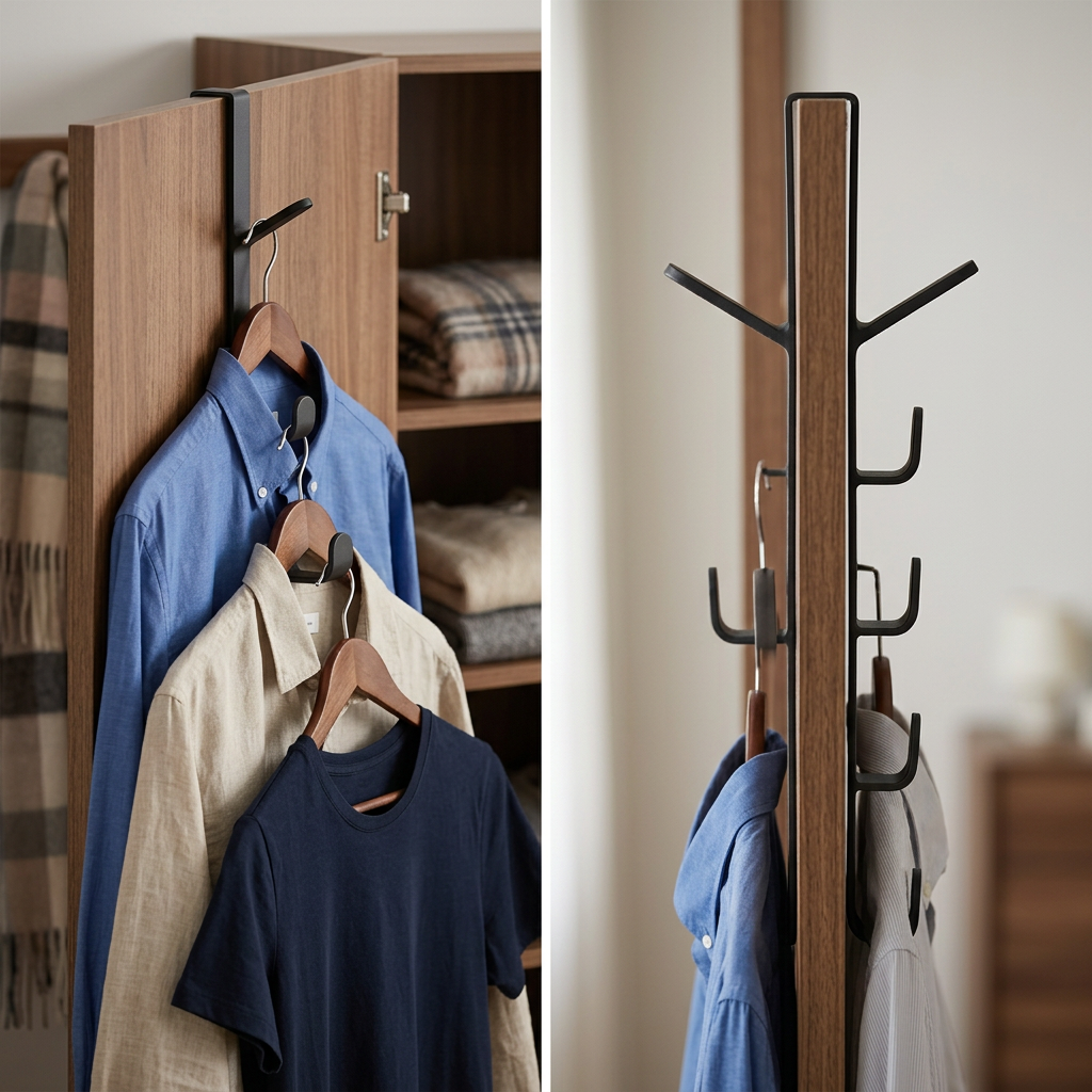 COLOUR:black - side-on view showing how little space the rack takes
