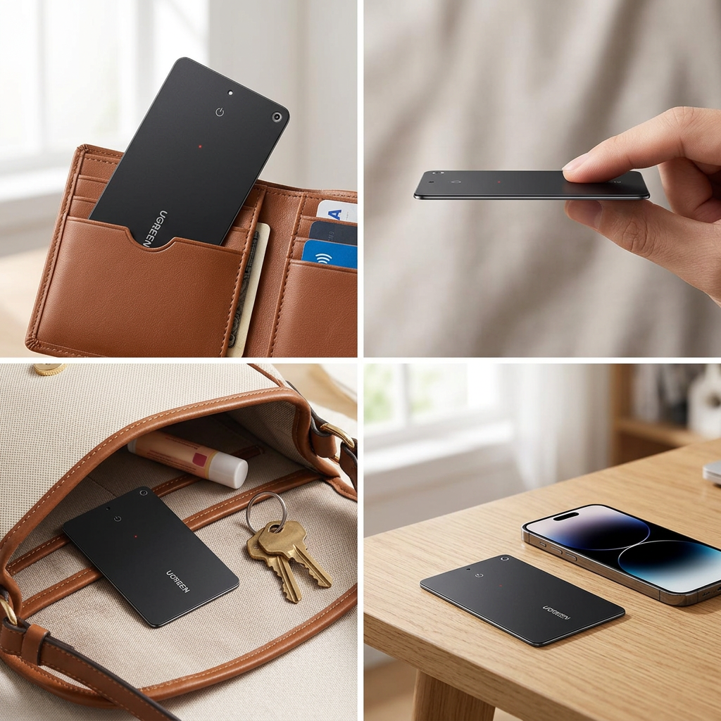 Wallet finder card slipped into a wallet card slot