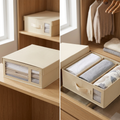 COLOUR:Beige A - organiser lid open showing the divided interior