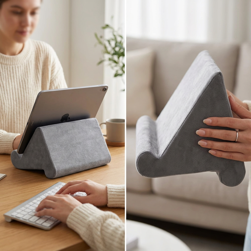 COLOUR:GRAY - holder on a desk supporting a tablet upright