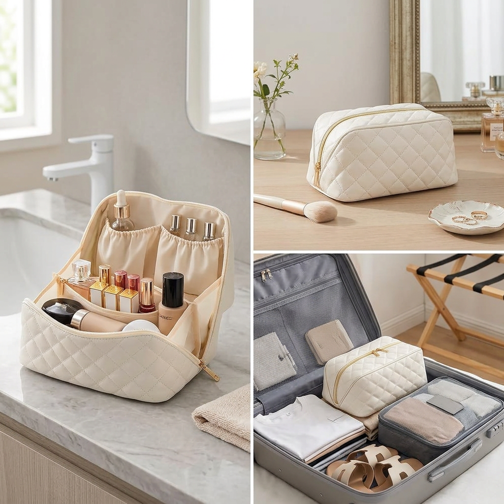 COLOUR:white - organiser closed on a dressing table